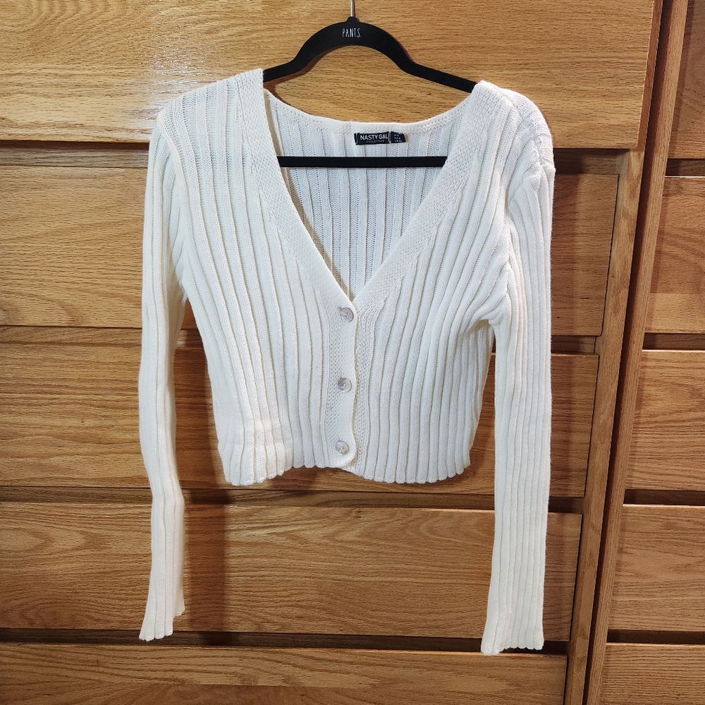 Nasty Gal Cropped Knit Cardigan
